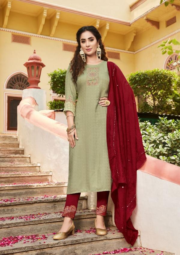 Keeloo Bittu 2 Fancy Wear Rayon Kurti Pant With Dupatta Collection